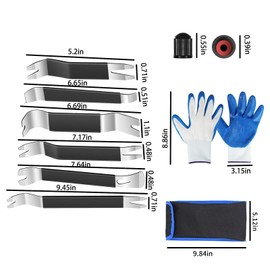 VZU Pack of 18 Car Disassembly Tool, Metal Interior Trim Pry Tool, Special Tool Car, Door Trim Tool for Car Trim, Door Trim, Interior Trim