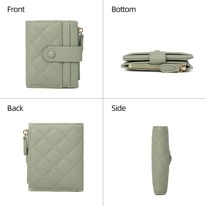 CHAOFANXI Women's Small Bifold Leather Purse for Women, Small and