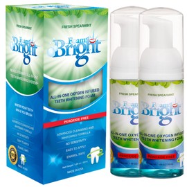 Retainer Cleaner & Aligner Cleaner FoamBright, Great for Invisalign, Teeth Whitening Foam, Candid, Byte, Denture Whitener Toothpaste & Braces Cleaning Peroxide Free Oral Care Replaces Tablets, Paste