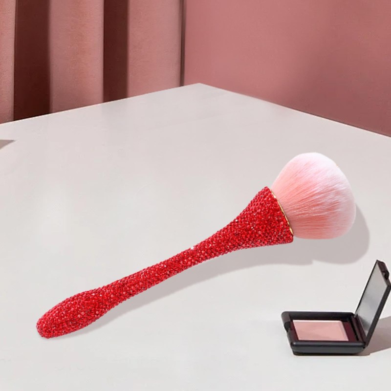 perfeclan Blush Brush,Makeup Brush,Cosmetic Compact with Shiny Handle,Powder Makeup Brush,Loose