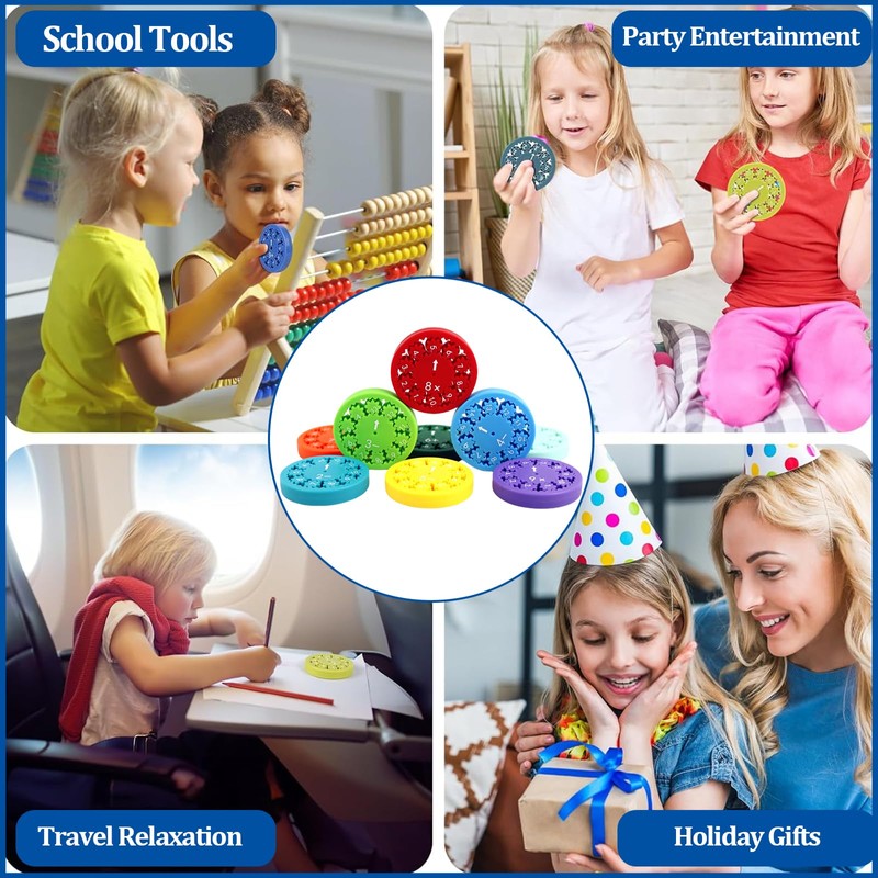 9pcs Math Fidget Spinner,Math Fact Fidget Spinners for Make Math