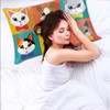 Cute Animal Cats Satin Pillowcase for Silk Pillows for Hair