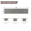 Modern Decorative Table Runners - Waterproof, Outdoor, Grey (40*180 cm)