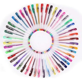 CHUKCHI 100 Coloring Gel Pens Set for Adults Coloring Books- Gel Colored Pen for Drawing, Writing & Unique Colors Including Glitter, Neon, Standard, Symhony, Milky & Metallic