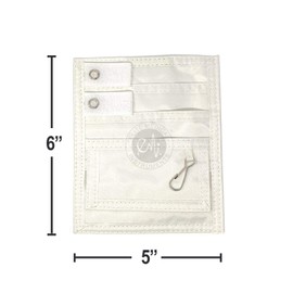 Elite Medical Instruments Emi Medical Nylon 5 Pocket Nurse Scrub Organizer, White