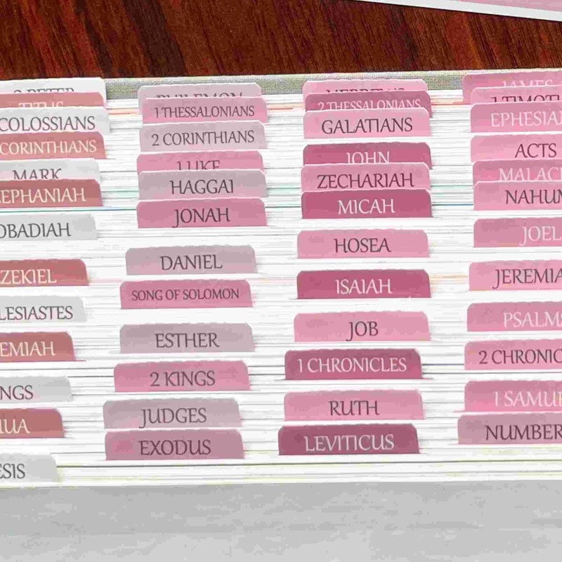 Laminated Bible Tabs, Reposition Large Print Stickers, Easy to Read