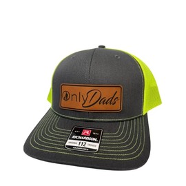 Onlydads Leather Patch Hat Trucker Hat, Only Dads Leather Patch Trucker Hat (Safety Yellow)