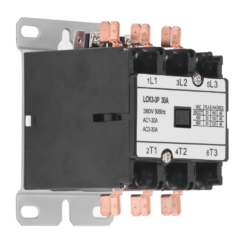 LCK3 3P 30A AC Contactor Heat Resistant PP Shell Silver