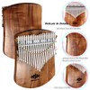 Moozica Kalimba 21 Keys Solid Koa Wood, Single Solid Wood