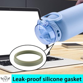 9pcs Rubber Gasket for Ello Cooper Stainless Steel Water Bottle,Seal Gasket for Ello Cooper 18oz/22oz/32oz/40oz Bottle Leak Proof Insulated Travel Tumbler (9, Army Green/Black/White)