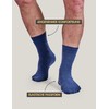 Basic Treasure 20 Pairs Men's Cotton Socks Black or Blue