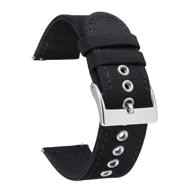 BINLUN Canvas Watch Bands Quick Release Sail Cloth Watch Straps