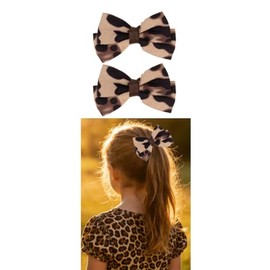Baby girls leopard hair bow Clips Pin,print bow hairpin for women(FD62-6)