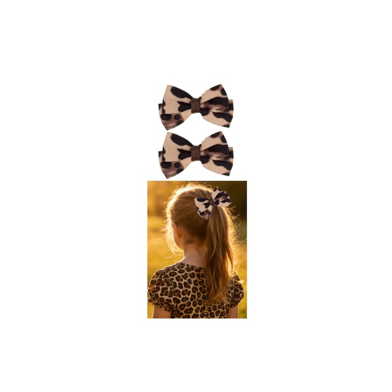 Baby girls leopard hair bow Clips Pin,print bow hairpin for