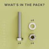M6x40 Hex Bolt Set (4 Pack) Nut & Washer –