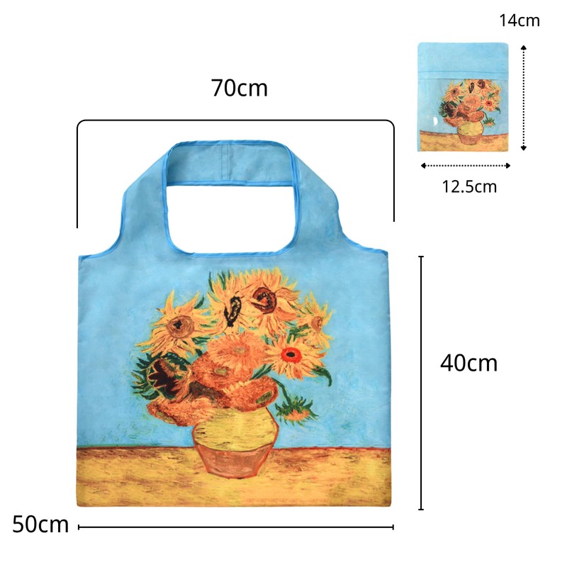 [EZ PEACH] エコバッグ ゴッホ レトロ調 絵画 名画 手提げ 肩掛け 繰り返し使える