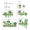 decalmile Green Pot Plants Wall Stickers Tropical Leaf Hanging Vines