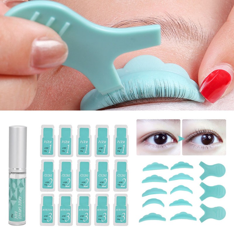 Eyelashes Perming Kit Reusable Eyelash Silicone Patch Curling Set Eyelash