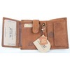 Small Trifold Vertical Designed Genuine Leather Pocket Size Wallet Wild,
