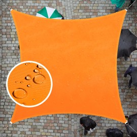 ColourTree 4' x 18' Custom Size Orange TADS14 Square Waterproof Sun Shade Sail UPF50 Canopy Awning Shelter, 95% UV Blockage UV & Water Resistant, Outdoor Patio Garden Carport (We Make Custom Size)