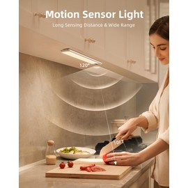 EZVALO Under Cabinet Lights, LED Closet Lights Wireless USB Charging, Motion Sensor Lighting Indoor 3500K Dimmable with Remote Control (Warm) 3 Pack