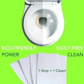 Eco Solve Toilet Bowl Cleaner Strips 60 Count, Unscented Eco-friendly, Non-toxic, Septic Safe, Removes Odors & Stains, Plastic-free, Natural Toilet Bowl Cleaner for Quick and Easy Cleaning