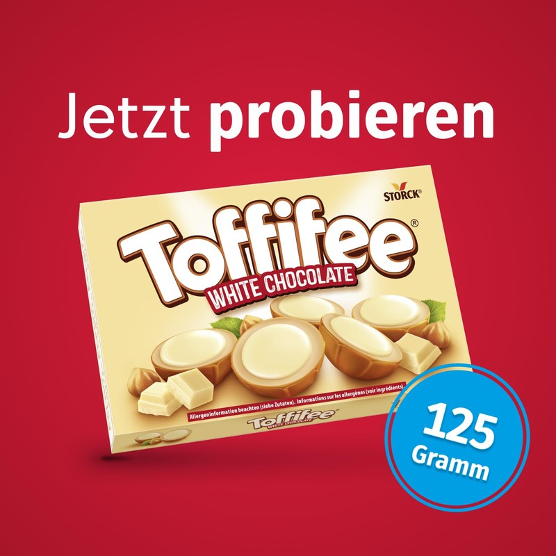 Toffifee White Chocolate – 1 x 125g – Haselnuss in