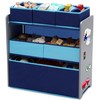 Delta Children Design and Store 6 Bin Toy Organizer, Grey/Blue