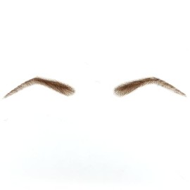 Gx Beauty False Eyebrows Handmade with 100% Human Hair Reusable & Realistic Natural Look for Cosplay (01-Brown)