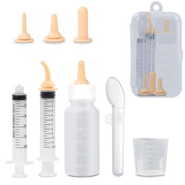 1TO3GO Pet Nursing Bottle Kits, Kitten Formula Feeder, Kitten Bottle Feeding Nipple and Syringes for Newborn Kittens, Puppies, Squirrels, Rabbits, Bunnies