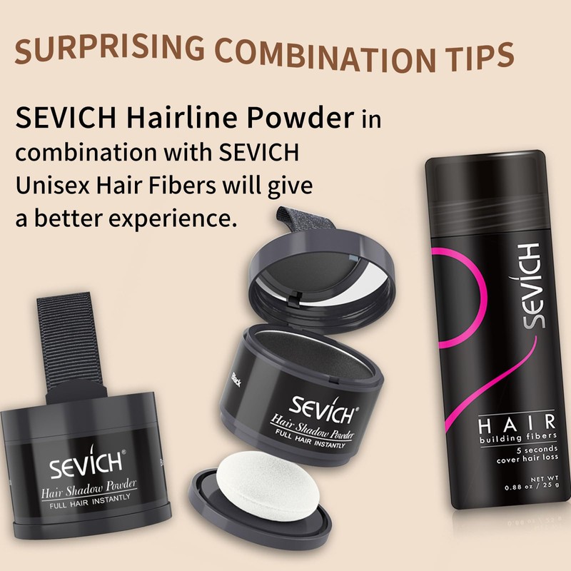 Sevich Hairline Powder: Instantly Conceals Hair Loss and Gray Roots,