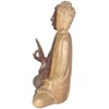 Brave Wings Hand Carved Wooden Decoration ~ Meditating Man 10.5cm