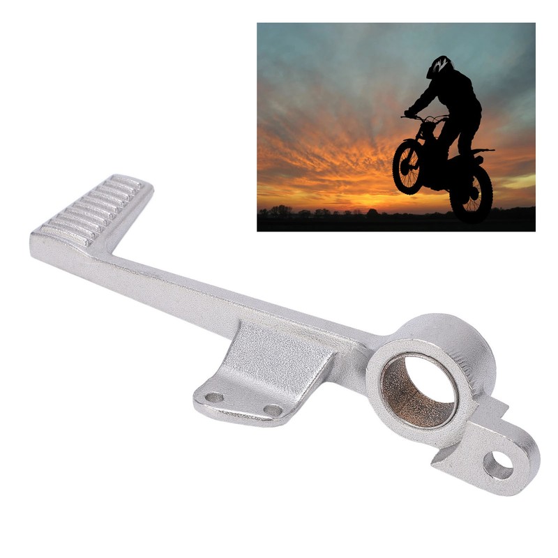 Motorcycle Rear Brake Lever Foot Pedal Silver CNC Aluminium Replacement