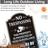 2 Pack No Trespassing This Property is Protected by Video