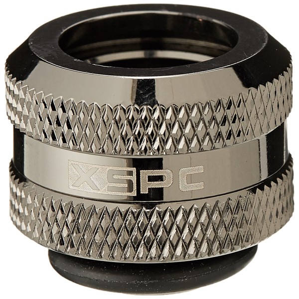 XSPC G1/4" to 14/10mm PETG Triple Seal Fitting Black Chrome