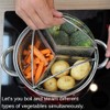 Family Saucepan Triple Divider Separator Set - Saves Cooking Space