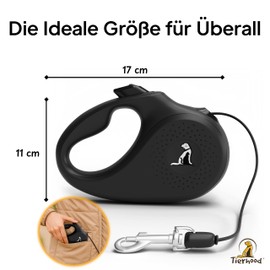 Tierhood Roller Lead 3 m / 5 m for Cats and Small Dogs – Lead for Cats – Lead for Cats – Dog Lead – Cat Lead – Puppy Lead – Small Dogs Lightweight – up
