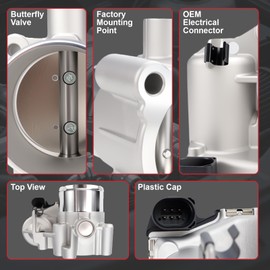 Throttle Body Assembly Compatible with Ford Escape Fiesta Fusion Transit Connect 2011 2012 2013 2014 2015 2016 2017 2018 2019 0280750535 7S7G-9F991-CA 0280750560 7S7G-9F991-B 7A7S7G-9F991-BA