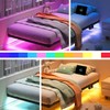 HAVONIZD Floating Bed Frame Twin with LED Lights and Charging