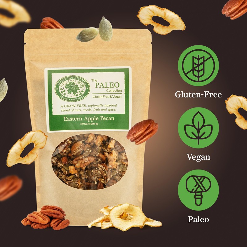 Maple Nut Kitchen Eastern Apple Pecan Paleo Granola 3 Pack