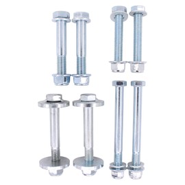 MOTOKU 8Pcs Front Control Arms Cam Bolts & Mounting Hardware Kit for Dodge Ram 1500 2500 3500 4x4 2003-2009 Front Upper Lower Control Arm Camber Adjust Bolt Repair Kit