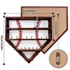 17'' Baseball Display Case with Baseball Ring Holder, Baseball Holder