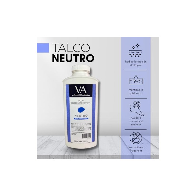 Talco corporal Neutro 2 pz