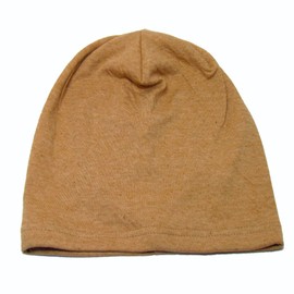 Edge City Soft Gauze, Organic Cotton, Watch Knit Hat, All Seasons, Medical Hat, Short Beanie (2 Seam Type), 21/brown