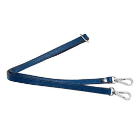 VanEnjoy Bolso de piel de grano completo, ajustable, correa de repuesto cruzada, 26-51 pulgadas de largo, 0.47 pulgadas de ancho, Hebillas plateadas azules., 1/2" x43"-51"(WxL)