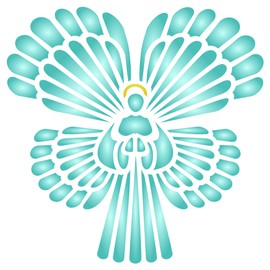 Angel Stencil, 3 x 3 inch - Christmas Nativity Card Decor Poster