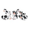 Ebros Set of 6 Whimsical Cute Bovine Holstein Cows in