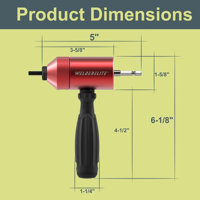 WelderElite Rivet Nut Drill Adapter Kit - Dual Drive Modes: