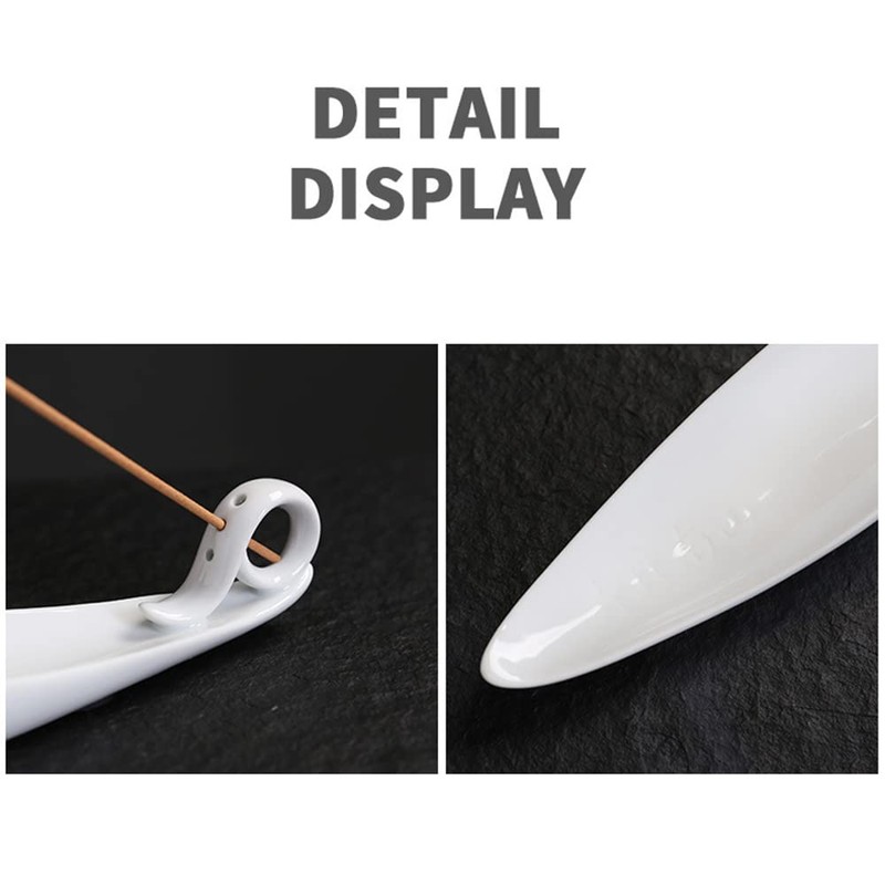 9" Length Incense Stick Holder with 3 Holes, Ceramic Incense