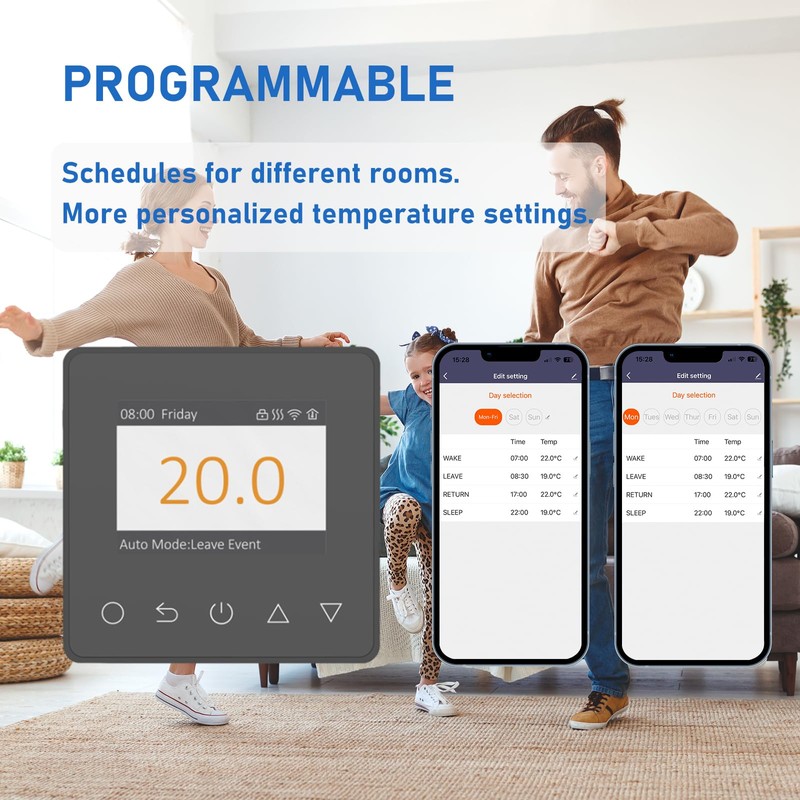 Digital Proframmable Thermostat for Electric Floor Heating Underfloor Heating Thermostat